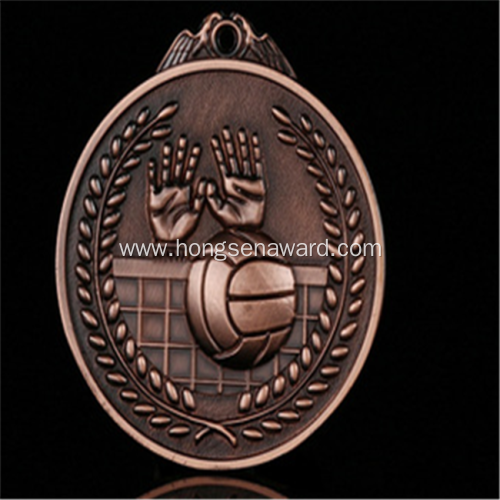 3D metal volleyball  medals